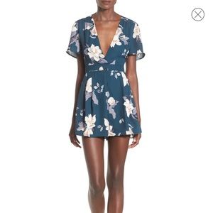 ASTR the label green floral romper